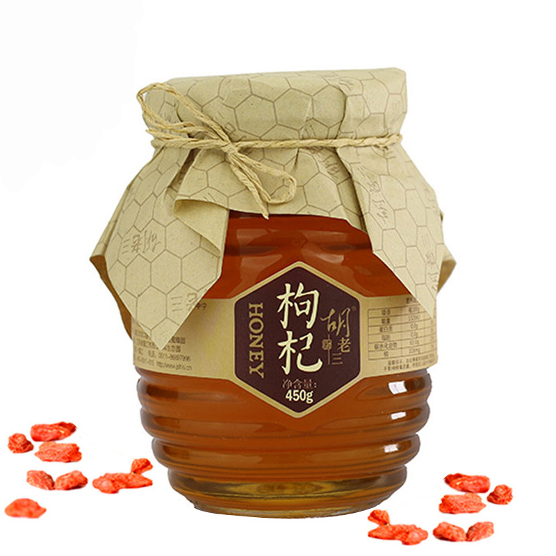 胡老三 枸杞蜂蜜 玻璃瓶装 450克/瓶 液态蜜 其他蜂蜜