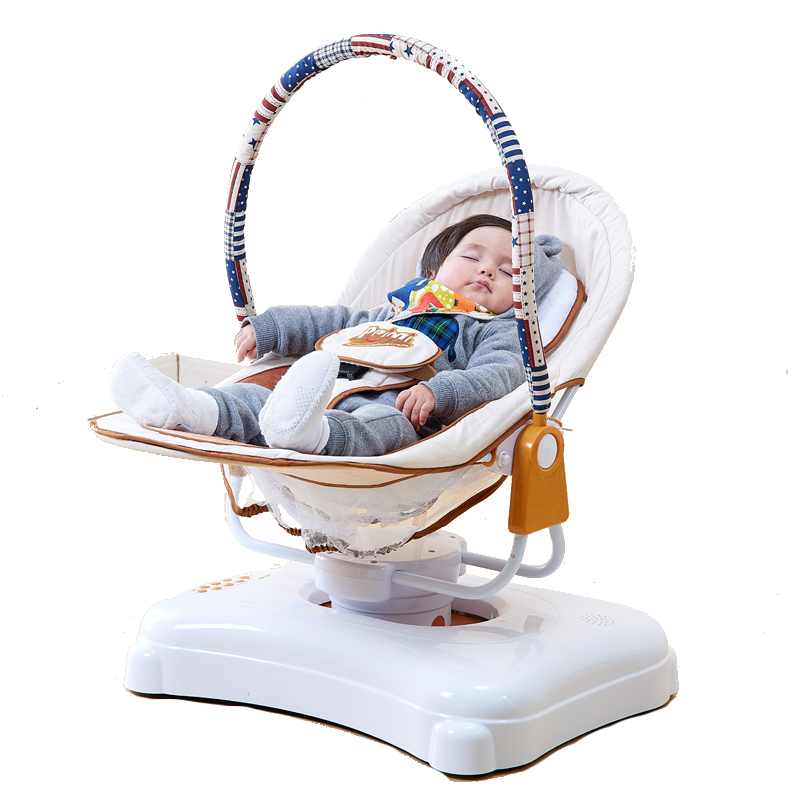 婴儿童电动摇篮宝宝摇摇椅秋千床摇床新生儿宝宝床安抚躺椅 自动婴儿