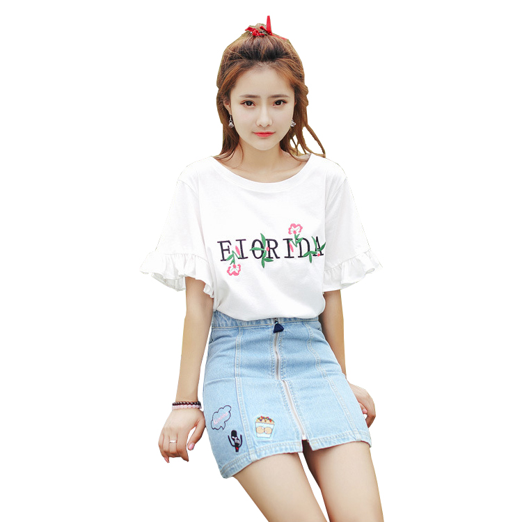 嗨Girl2019春夏季新款女士T恤韩版短袖T恤女士上衣女装女士T恤