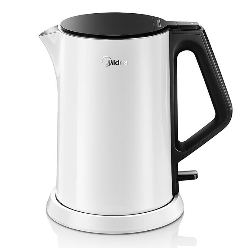 美的（Midea）HJ1508a 电水壶 1.5L 双层防烫 食品级接触用不锈钢 一体无缝内胆 电热水瓶
