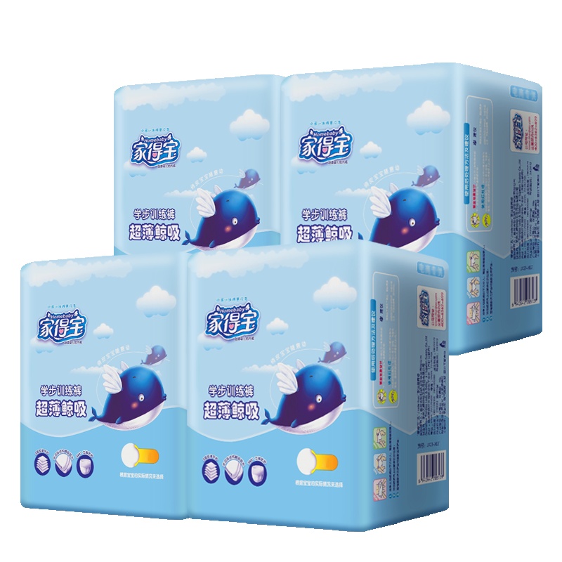 家得宝（homebaby） 拉拉裤M码25片*4包男女宝宝干爽透气柔软防漏尿不湿学步裤非纸尿裤