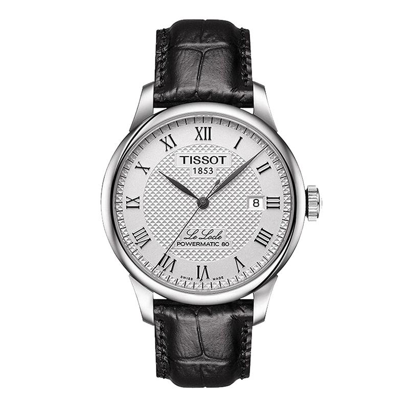 Tissot天梭力洛克系列皮带男士自动机械表T006.407.16.033.00