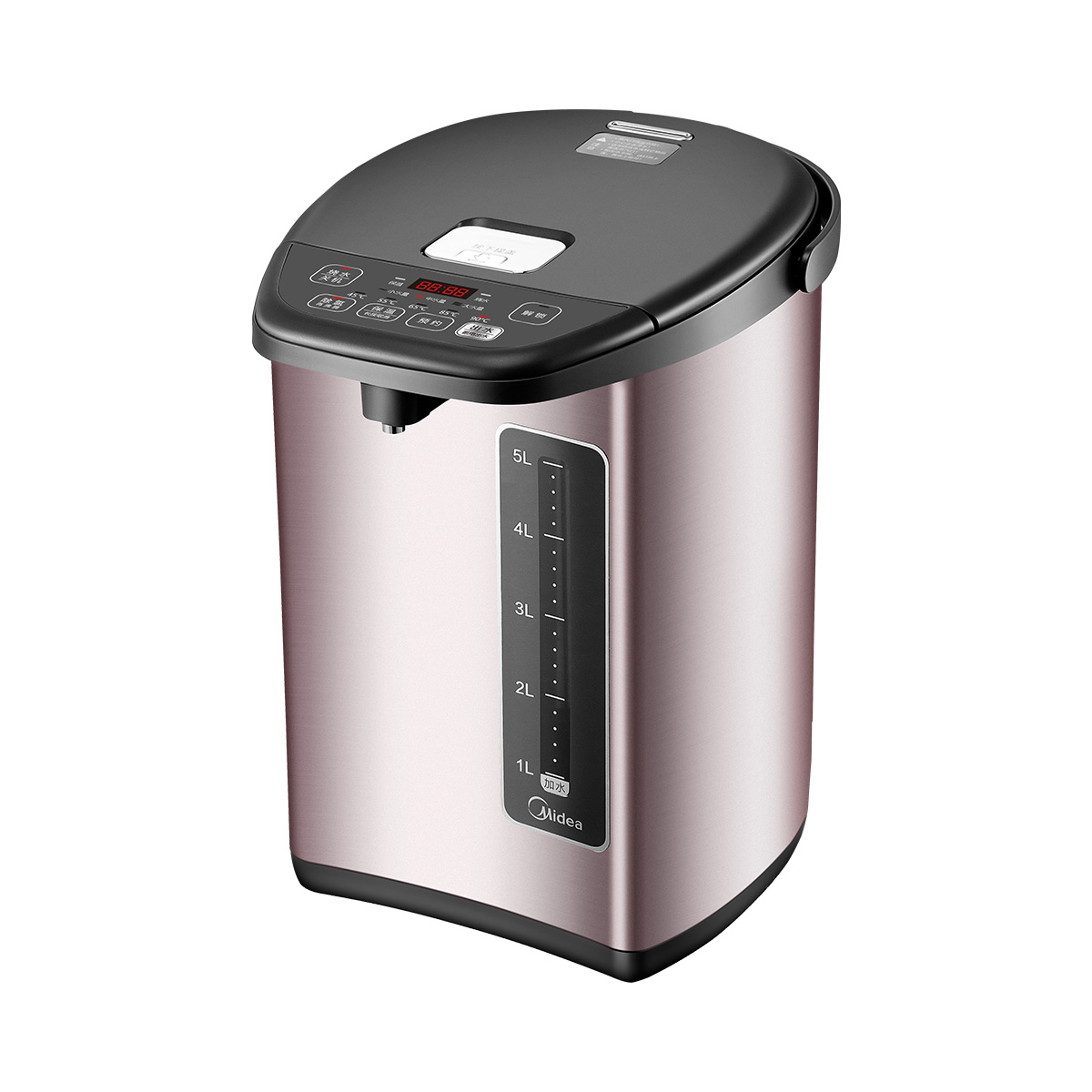 美的（Midea）电水瓶 PF708c-50T 5L 5段精准控温 食品级304不锈钢 0死水结构设计 电水壶 电热水瓶