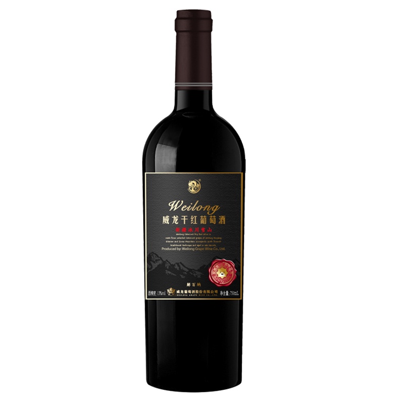 威龙新疆冰川雪山解百纳干红葡萄酒 750ml 单支红酒