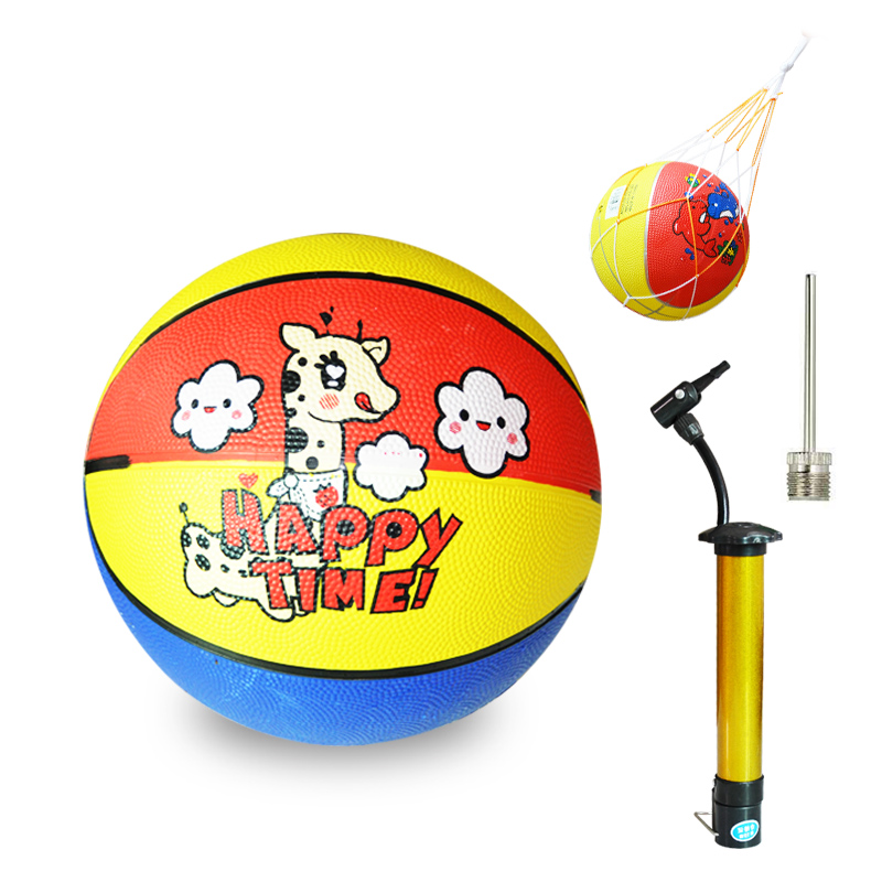 网童奇贝玩具球3号5号7号标准篮球3-8岁儿童防爆橡胶玩具球充气篮球幼儿园拍拍皮球5号球颜色随机
