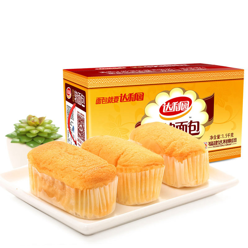 达利园 糕点 法式软面包香奶味 1.5kg礼盒装 网红美食蛋糕糕点 休闲零食下午茶点心