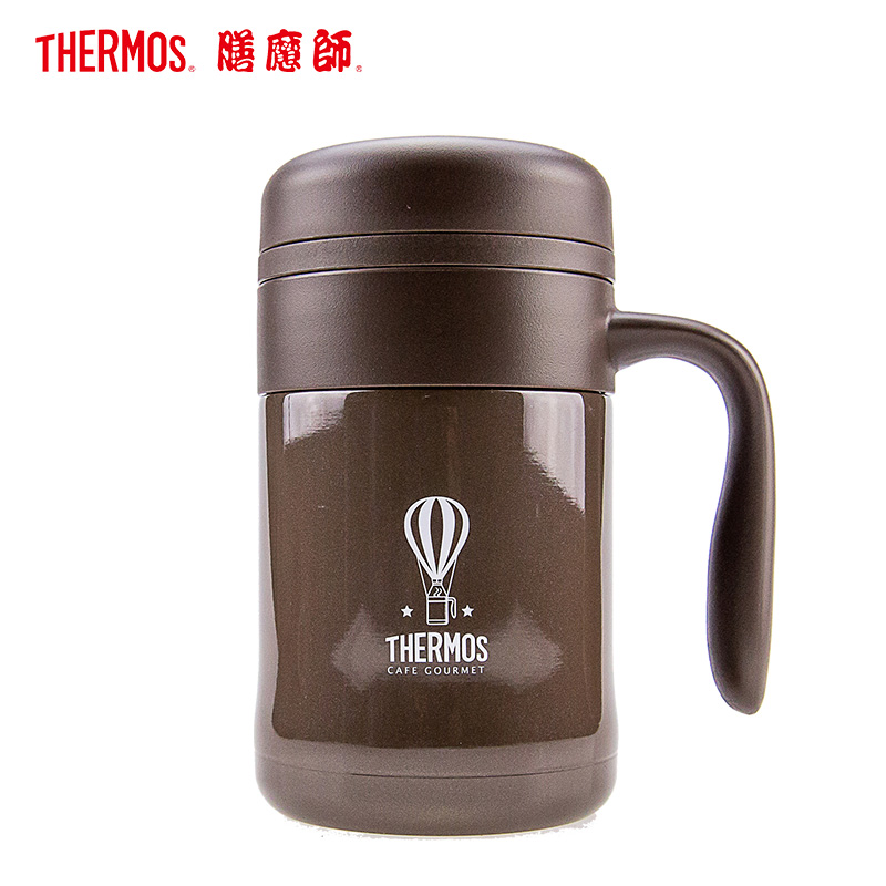 【膳魔师旗舰店】（精致脱俗，办公情侣） 膳魔师保温杯 TCMG-370 BW 咖啡色 370ml 保温保冷大咖杯