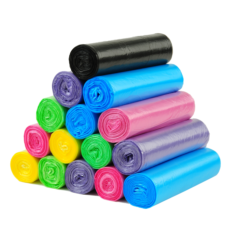 10卷200只一次性加厚中号垃圾袋彩色厨房卫生间家用大号塑料袋包邮