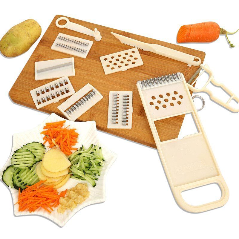 [11件套]家用厨房多功能切菜器家用刨丝器切丝切片萝卜土豆丝切黄瓜神器擦菜器