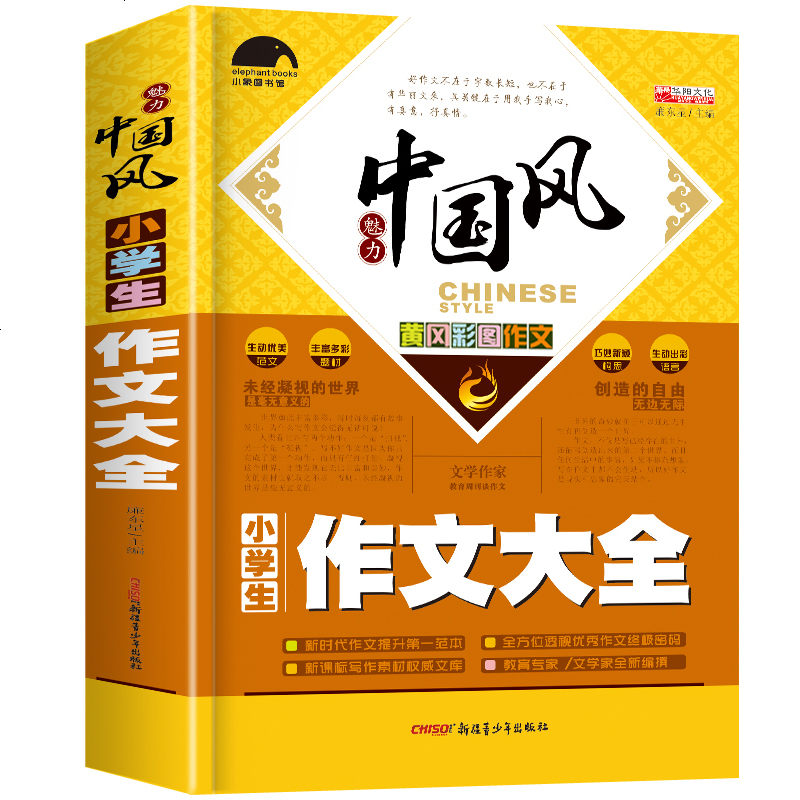 魅力中国风小学生作文大全 小学5-6年级加厚243页3-6年级作文大全三四五六年级作文素材黄冈彩图作文好词好句好段