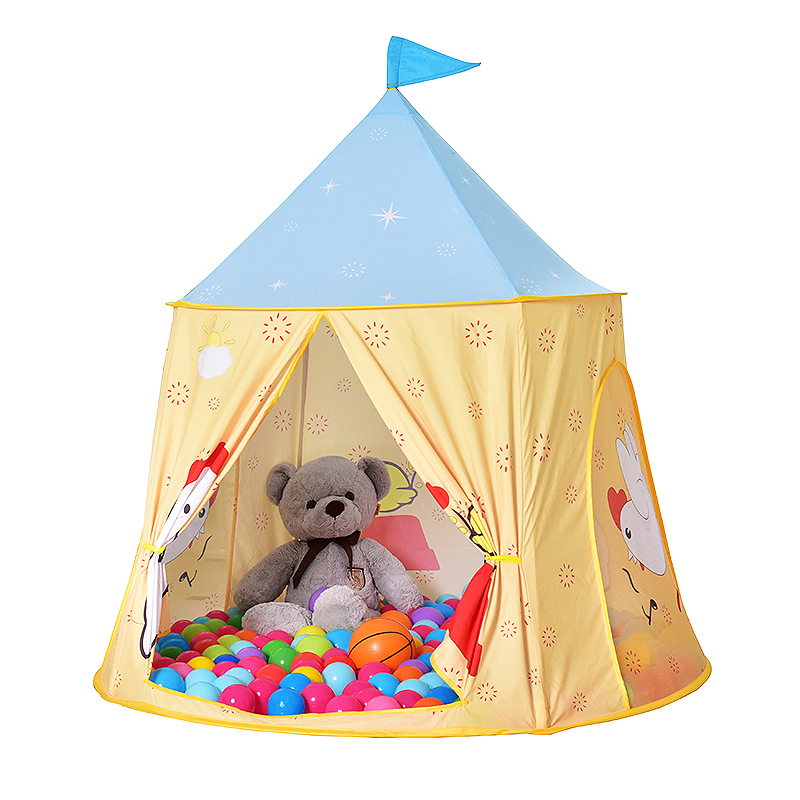儿童帐篷小孩室内卡通图案游戏屋韩式小鸡城堡帐篷婴儿男女宝宝家用玩具屋