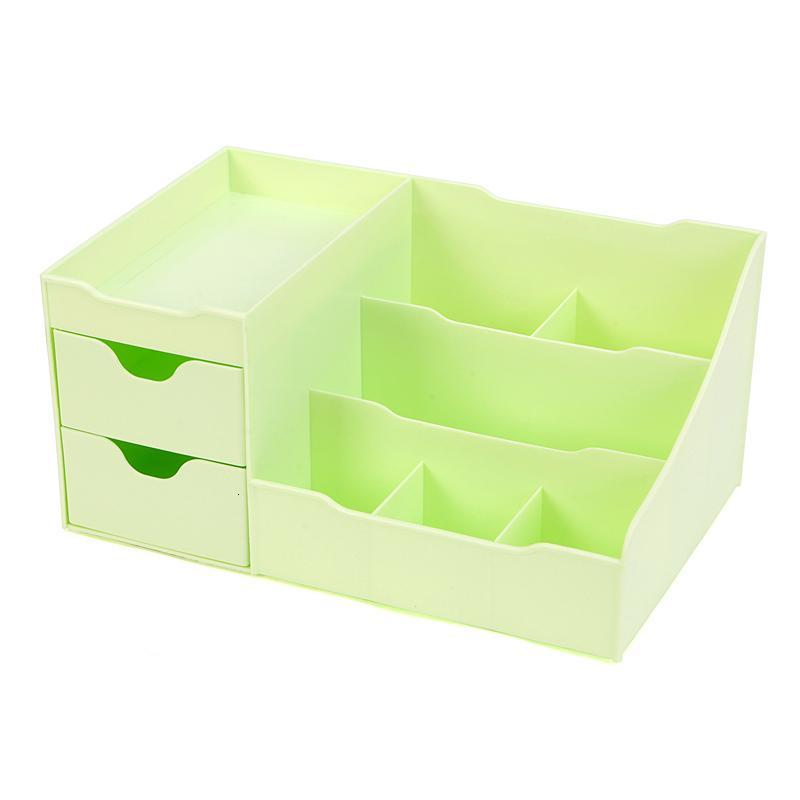 开馨宝 时尚防水抽屉式化妆品收纳箱 小号桌面收纳盒28*18*13cm(K8256)