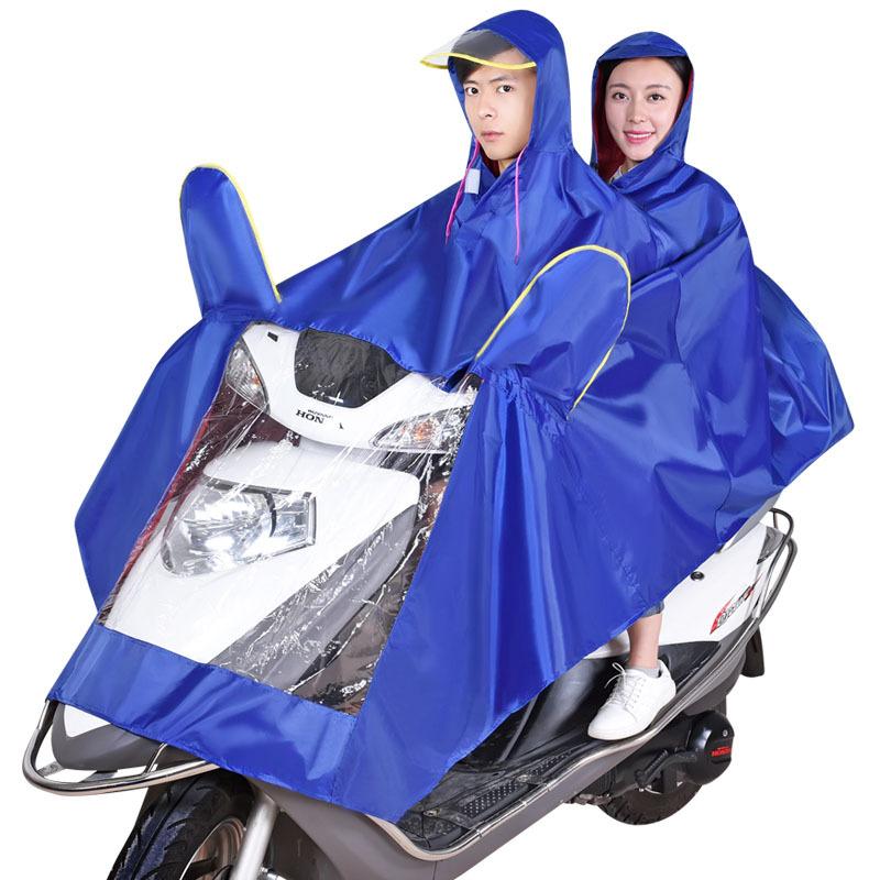 电动车雨衣摩托车雨披成人加长加大加厚牛津布男女双人雨衣