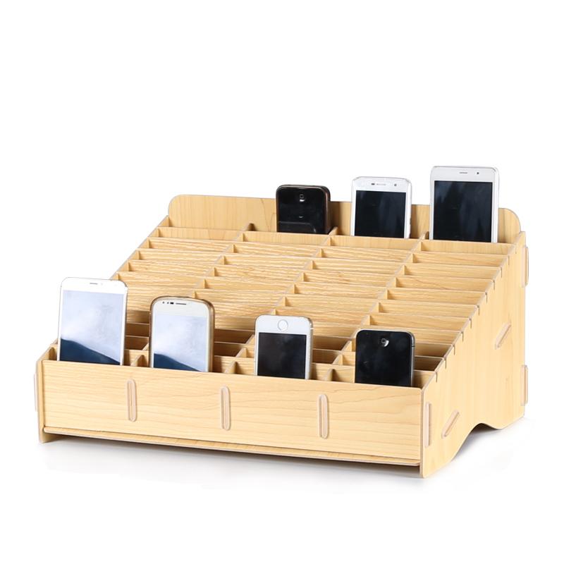 手机收纳盒桌面多格整理盒子手机壳收纳架教室办公管理盒存放盒