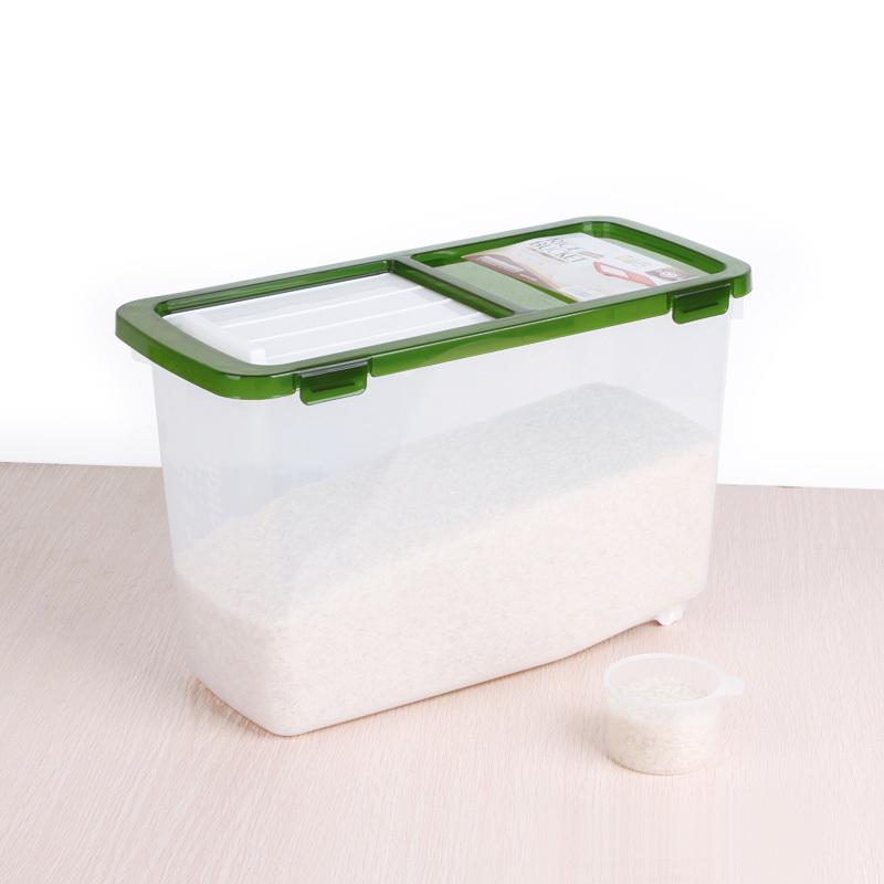 家用塑料米桶厨房带滑轮储米箱带盖面桶米缸密封面粉桶收纳箱