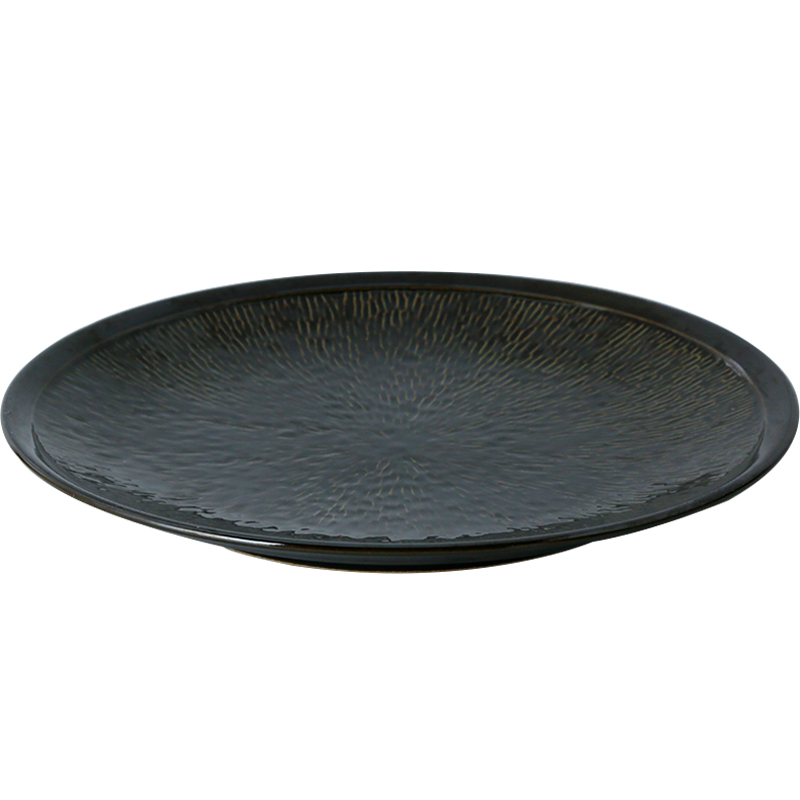 西餐盘 墨创意复古陶瓷盘子 11英寸大盘家用简约菜盘意面盘牛排盘
