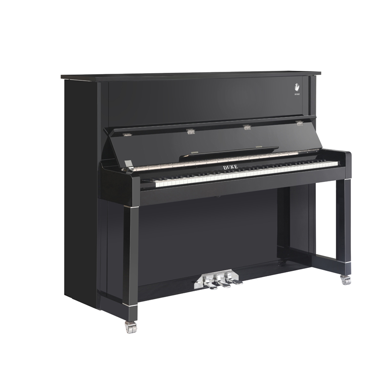 公爵钢琴(DUKE)精英W系列W23中级钢琴 家庭教学院校采购123cm立式黑色栗色亮光