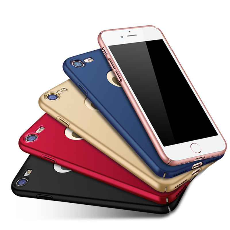 VIPin 苹果iphone 8PLUS 手机壳磨砂保护套/壳（送钢化膜） 黑色
