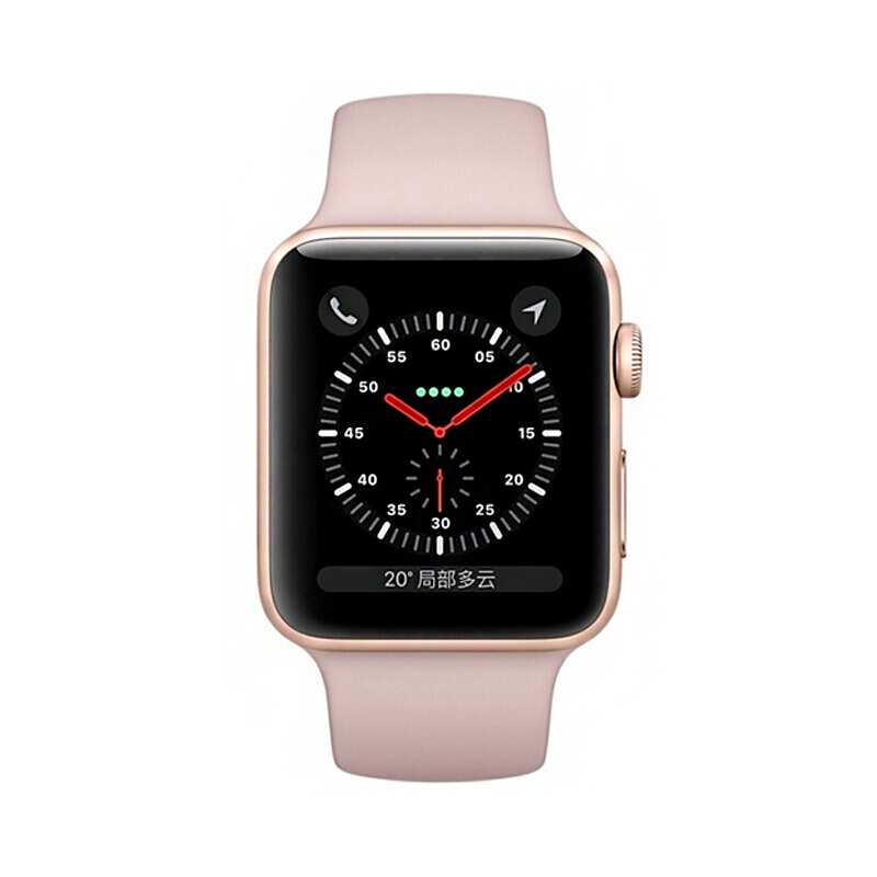 苹果 Apple Watch Series 3 S3 第三代智能穿戴金属50防水手表 金色(粉色)运动型+蜂窝网络4G 38mm