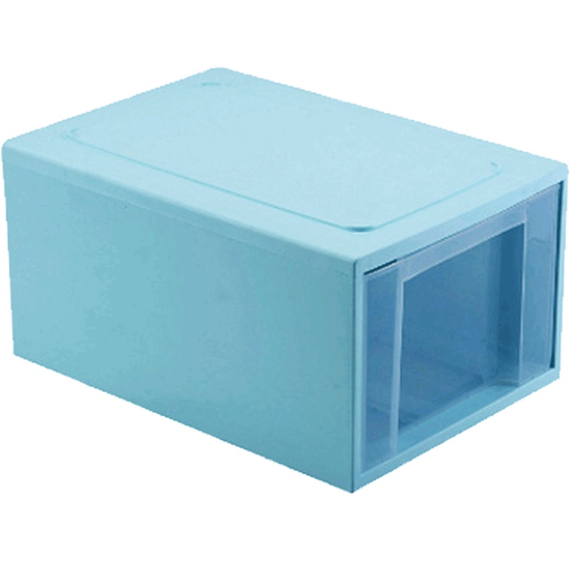 邦禾 单层带轮抽屉鞋盒组合柜子透明塑料收纳箱杂物储物箱