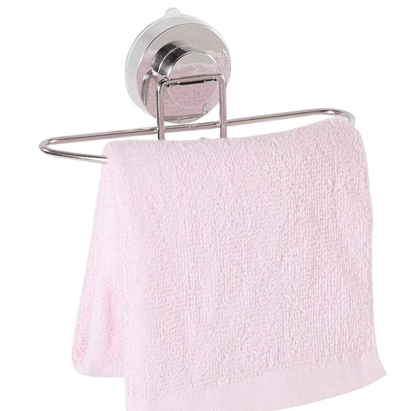 邦禾不锈钢浴室置物架 洗手间卫生间毛巾架壁挂 厕所吸盘圆形架