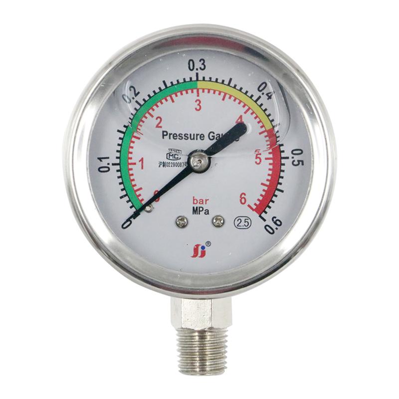 YN-60耐震 径向压力表 真空负压表 不锈钢耐震油表 水压表压力表