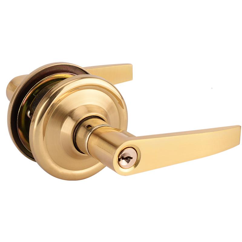 执手球形锁室内房锁球锁卧室木通用型家用老式铜芯金色