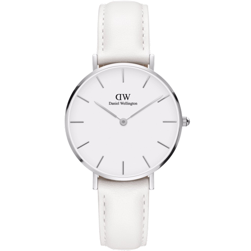 [两年质保]丹尼尔惠灵顿 (Daniel Wellington) 手表DW女表28mm纯白带皮革女士手表欧美品牌石英表女