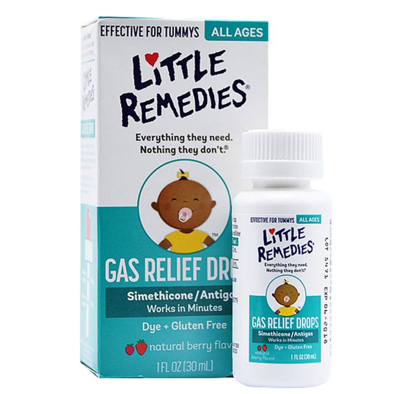 美国进口 Little Remedies西甲硅油滴剂 婴儿胀气绞痛调节肠胃30ml