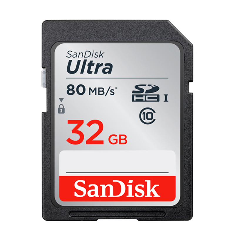 SanDisk闪迪32g相机内存卡 class10高速SD卡SDHC相机卡读取80M/s 相机储存卡 高速卡