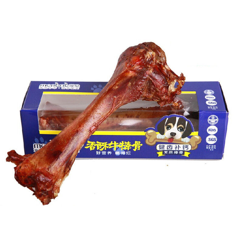 蒙贝(monbab) 狗狗磨牙牛棒骨带肉骨头金毛德牧磨牙棒耐咬带肉牛骨狗零食 中号