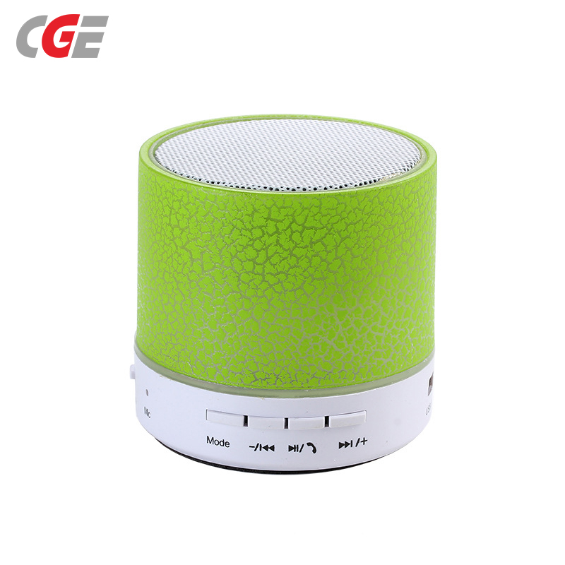 创意 CGE 绿色 A9炫光裂纹蓝牙音箱 迷你便携LED低音炮U盘插卡音响通用型 完美音质