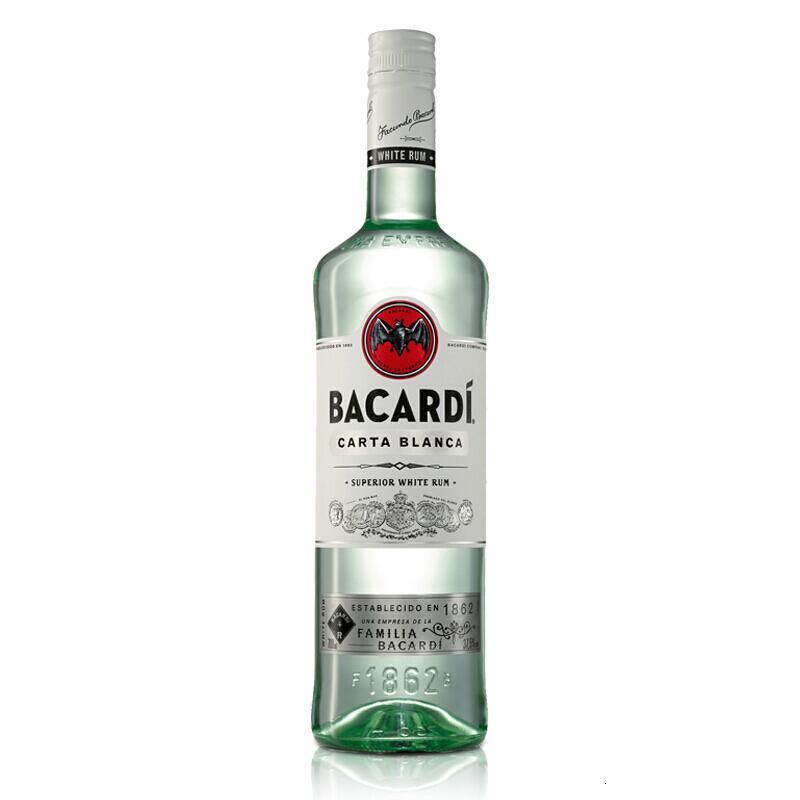 洋酒百加得白朗姆750ml（Bacardi)超级朗姆酒鸡尾酒