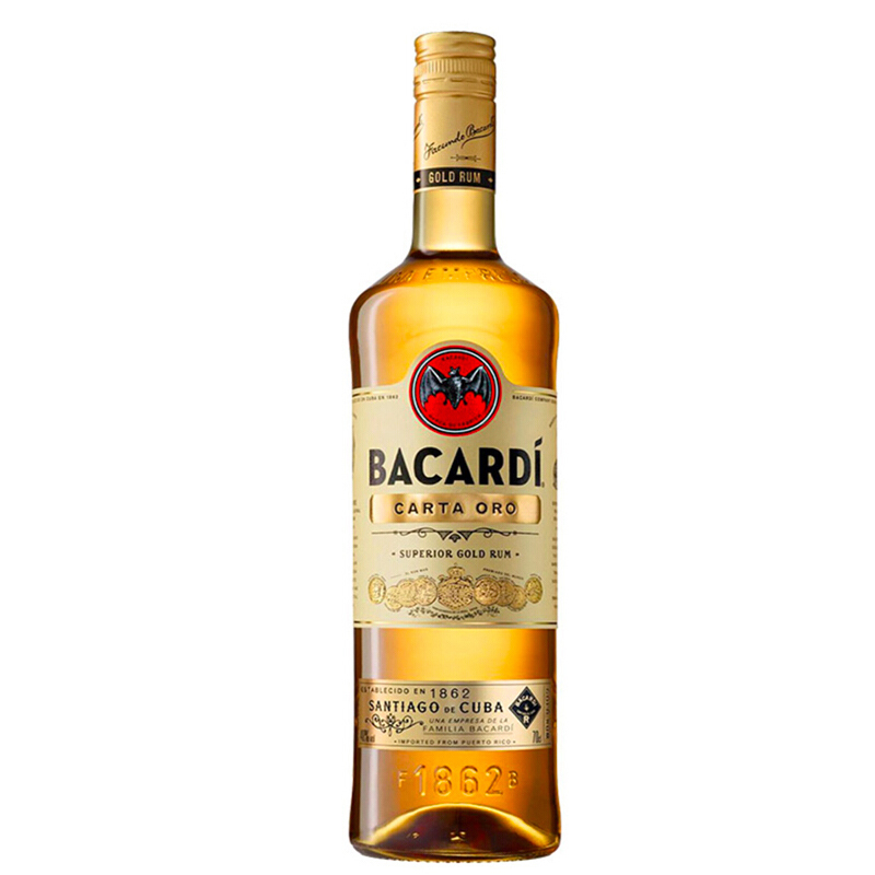 洋酒百加得（Bacardi)超级朗姆酒鸡尾酒金朗姆750ml