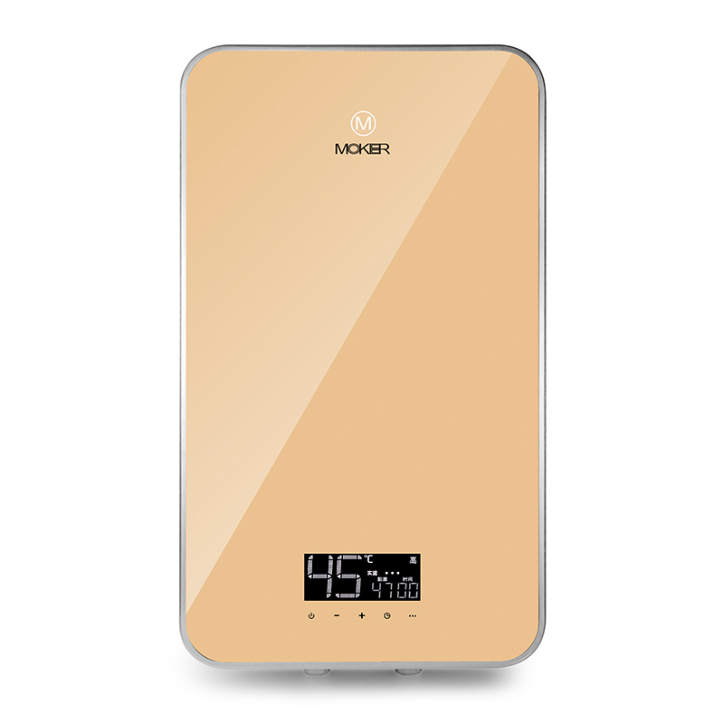 沐克（MOKER)电热水器 A6-5518H速热式电热水器全智能恒温（金色）5500W