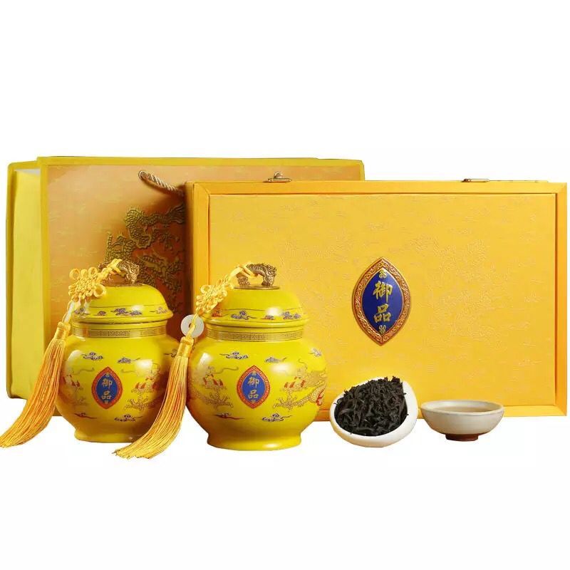 福岗岩茶浓香型肉桂茶散装300g木桶礼盒大红袍茶叶礼盒装