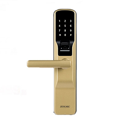 西勒奇(SCHLAGE) SE301 智能锁 指纹锁 电子锁 密码锁 防盗门锁 金色