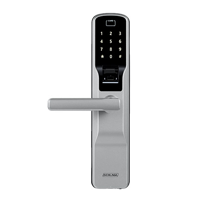 西勒奇（SCHLAGE） SE1201 智能锁 指纹锁 密码锁 防盗门锁 指纹密码锁 电子锁 银色