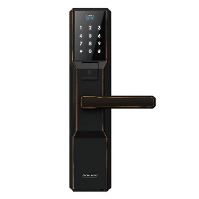 西勒奇(SCHLAGE) SD201 智能锁 指纹锁 电子锁 密码锁 防盗门锁 油墨古铜