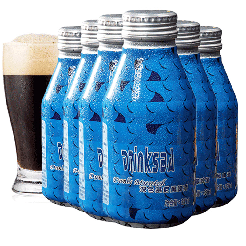 【Drinksba】深色慕尼黑精酿啤酒330ml*6铝罐二次发酵 浓郁酒香