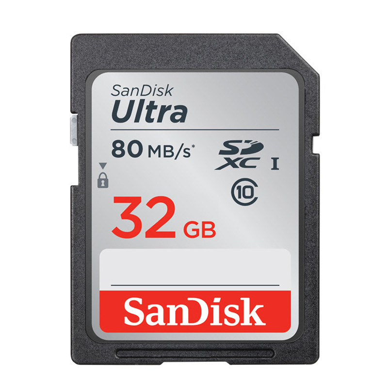 闪迪（SanDisk）32GB SD卡 高速存储卡 读取80MB/S 单反 微单 摄像机内存卡存储卡