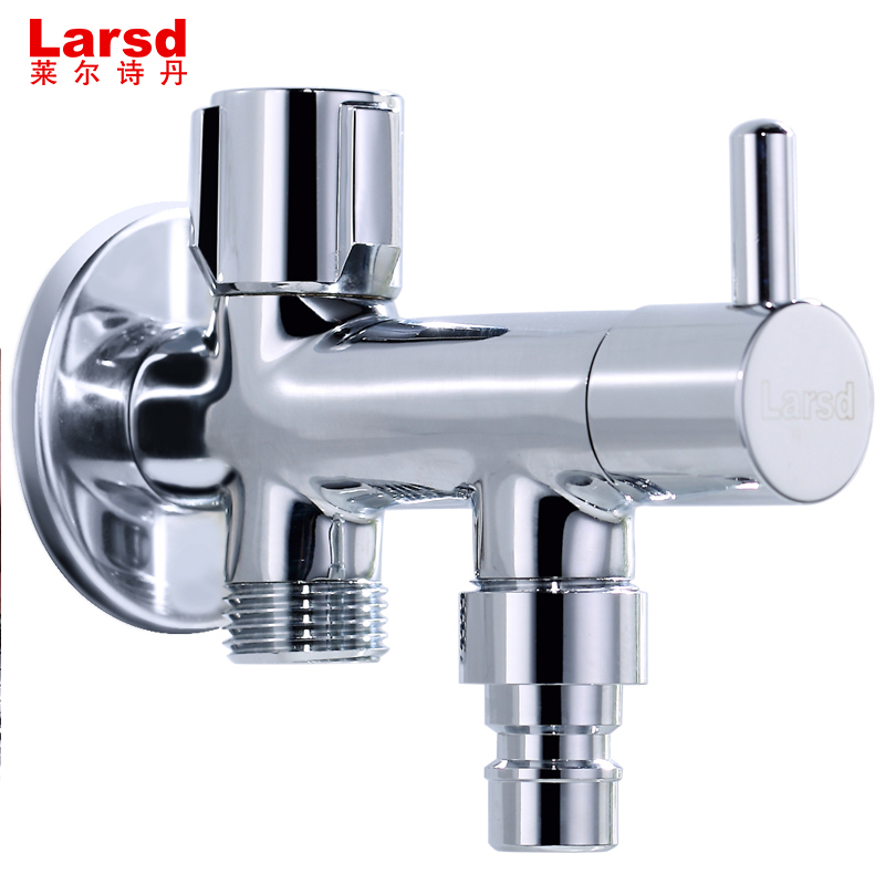 莱尔诗丹(Larsd)LX210双用角阀 三通角阀 一进二出 马桶分水器 全铜 加厚 三角阀 八字阀