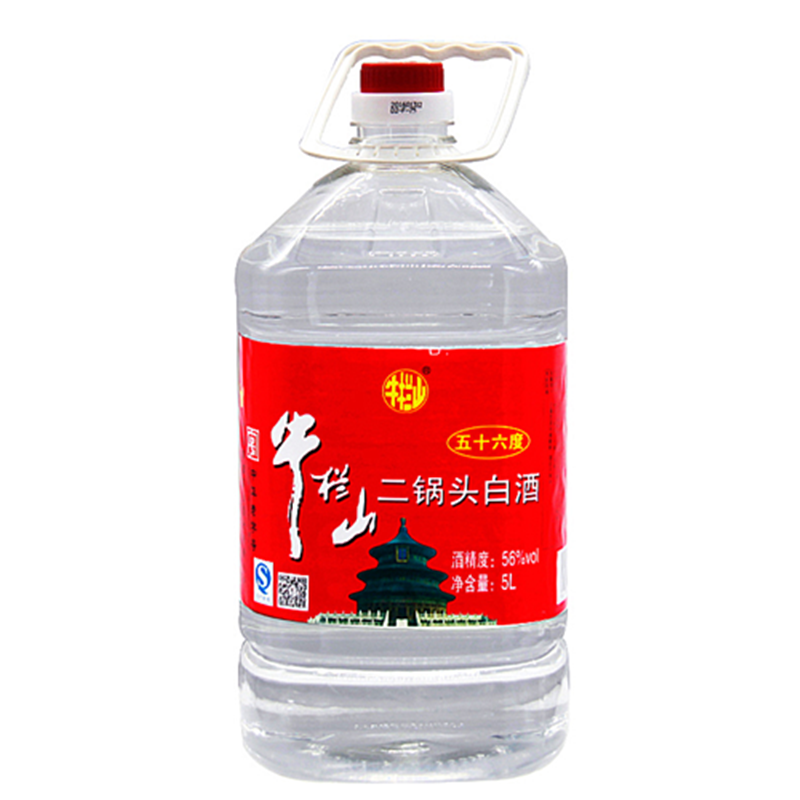 牛栏山桶装二锅头白酒 56度5L*4桶整箱 清香型泡药酒