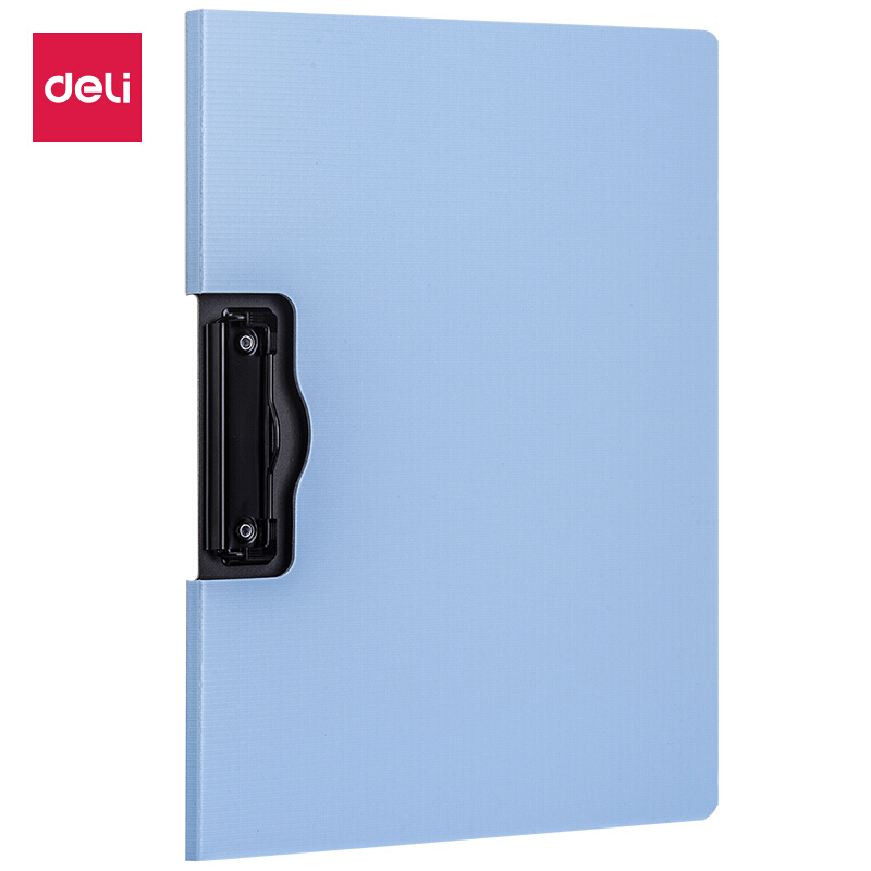 得力(deli)横式折页板夹文件夹 A4资料夹菜单夹 5011 蓝色