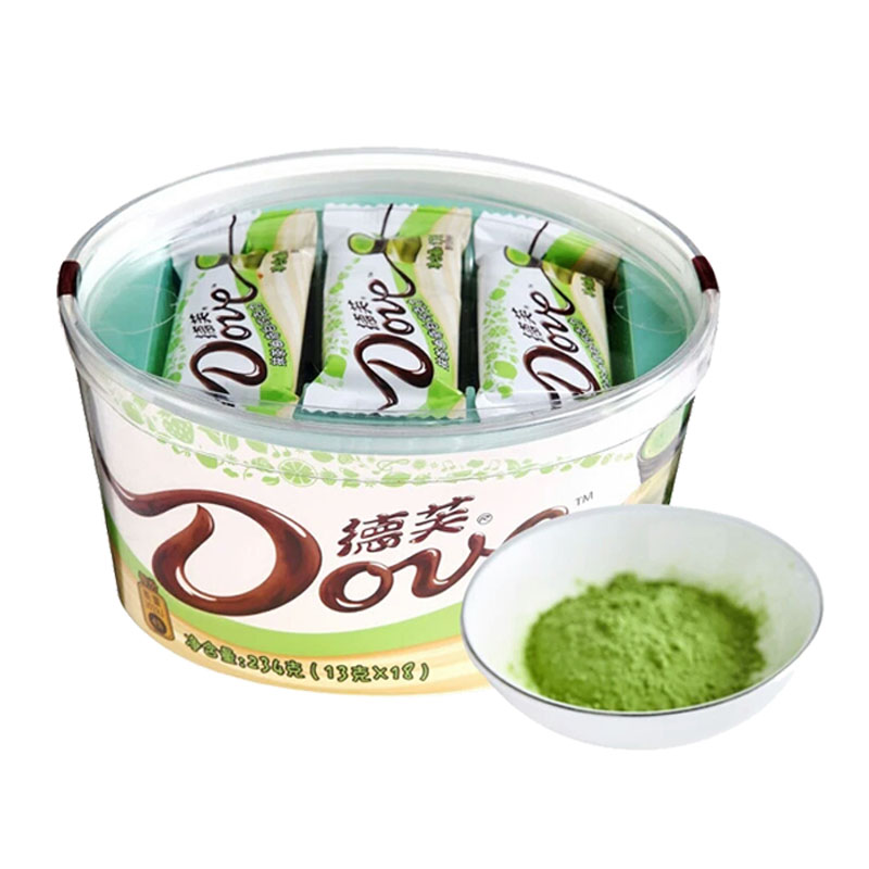 德芙抹茶曲奇白巧克力234g/盒糖果巧克力 休闲零食 包邮