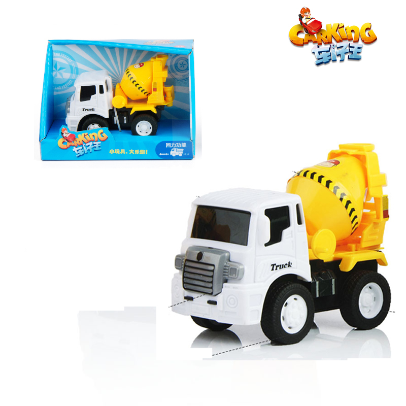 车仔王(CARKING)儿童益智塑料卡通玩具车 工程运输车挖掘机搅拌车模型礼品盒赠品
