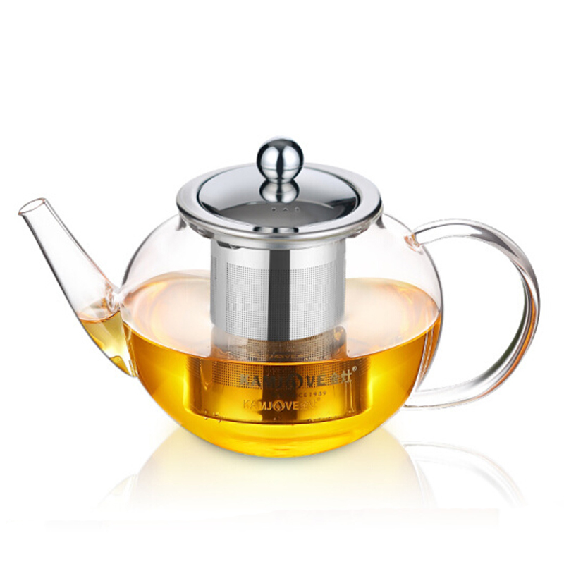 金灶(KAMJOVE) A-08泡茶壶 800毫升 玻璃过滤茶器玻璃水壶飘逸杯 可在电陶炉加热使用