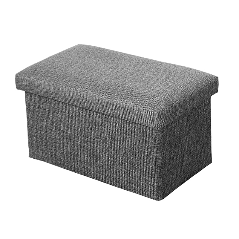 加强收纳凳子储物凳可坐折叠沙创意布艺有盖收纳箱凳咖啡色40*25*25cm24L