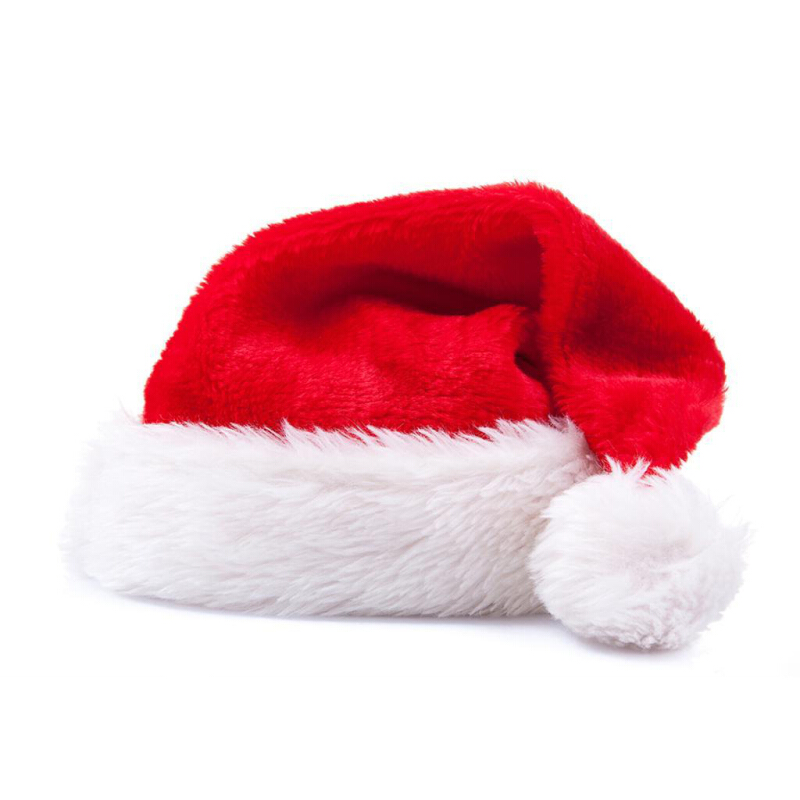 圣诞帽儿童金丝绒长毛绒圣诞老人帽子儿童派对头饰小礼品礼物