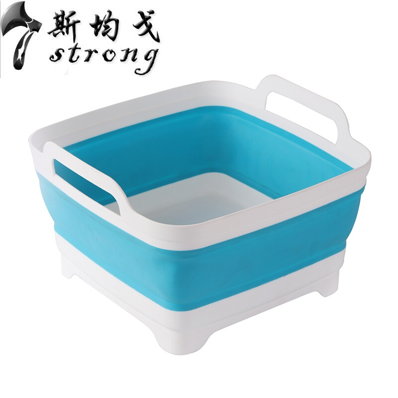 可折叠果盆果盘果篮菜篮洗碗水单沥水篮厨房家用塑料冷热便携